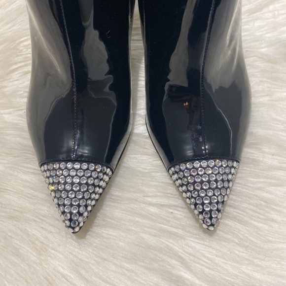 New Dolce & Gabbana Patent Leather ankle boots with fusible rhinestones size 36 - Picture 8 of 17
